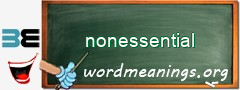 WordMeaning blackboard for nonessential